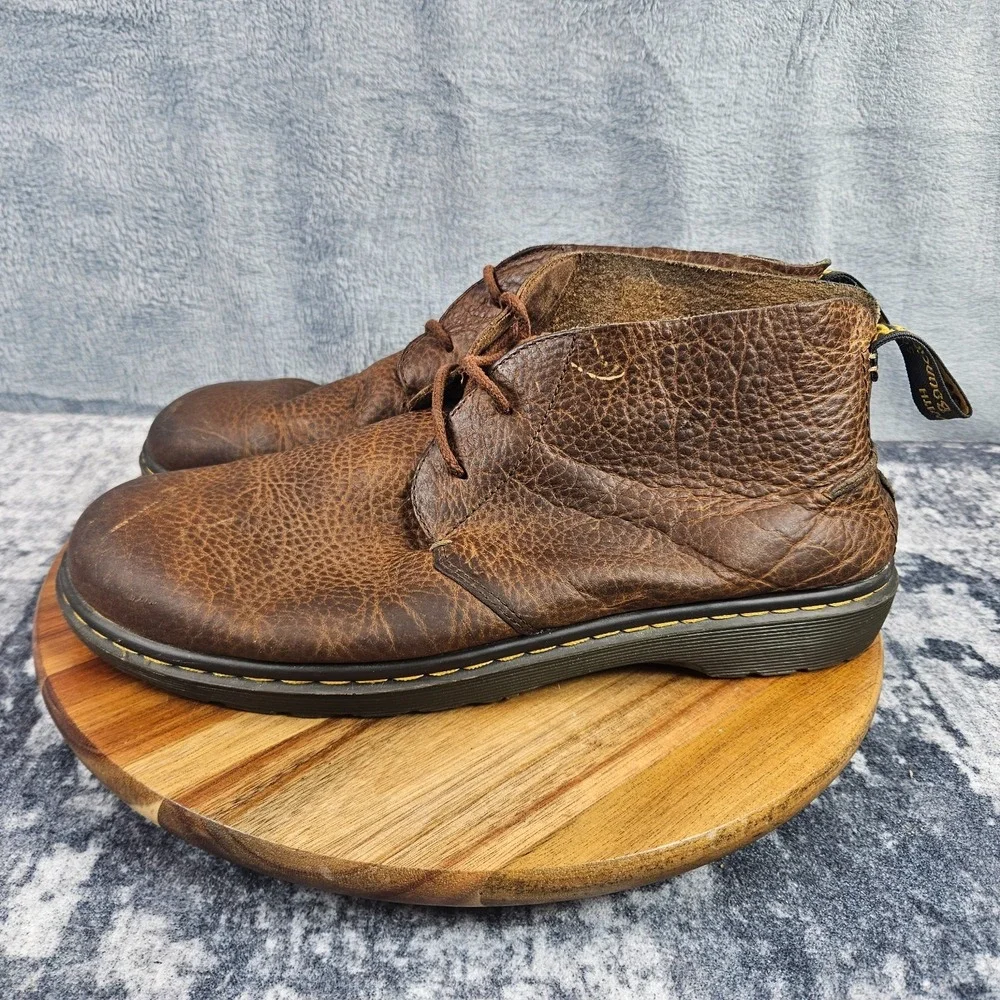 Dr Martens Boots Mens 12 Brown Leather Ember Chukka Ankle Lace Up Casual Shoes